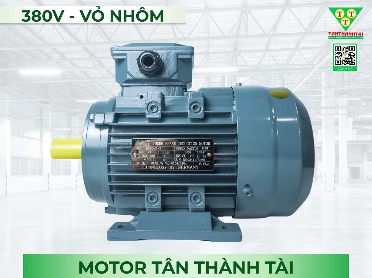 Motor điện 1.1kW - 1.5HP