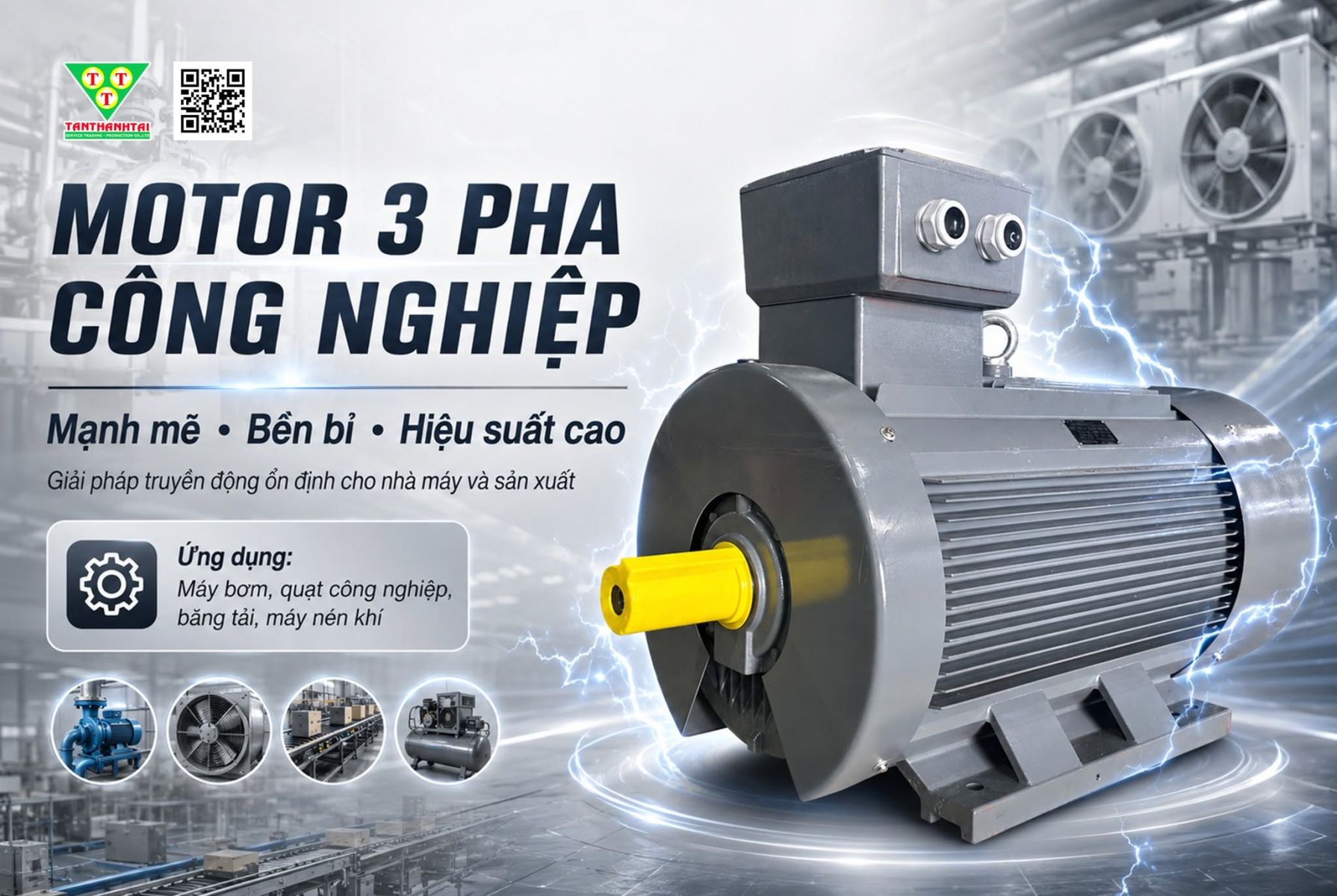 MOTOR 3 PHA CÔNG NGHIỆP 250KW - 340HP