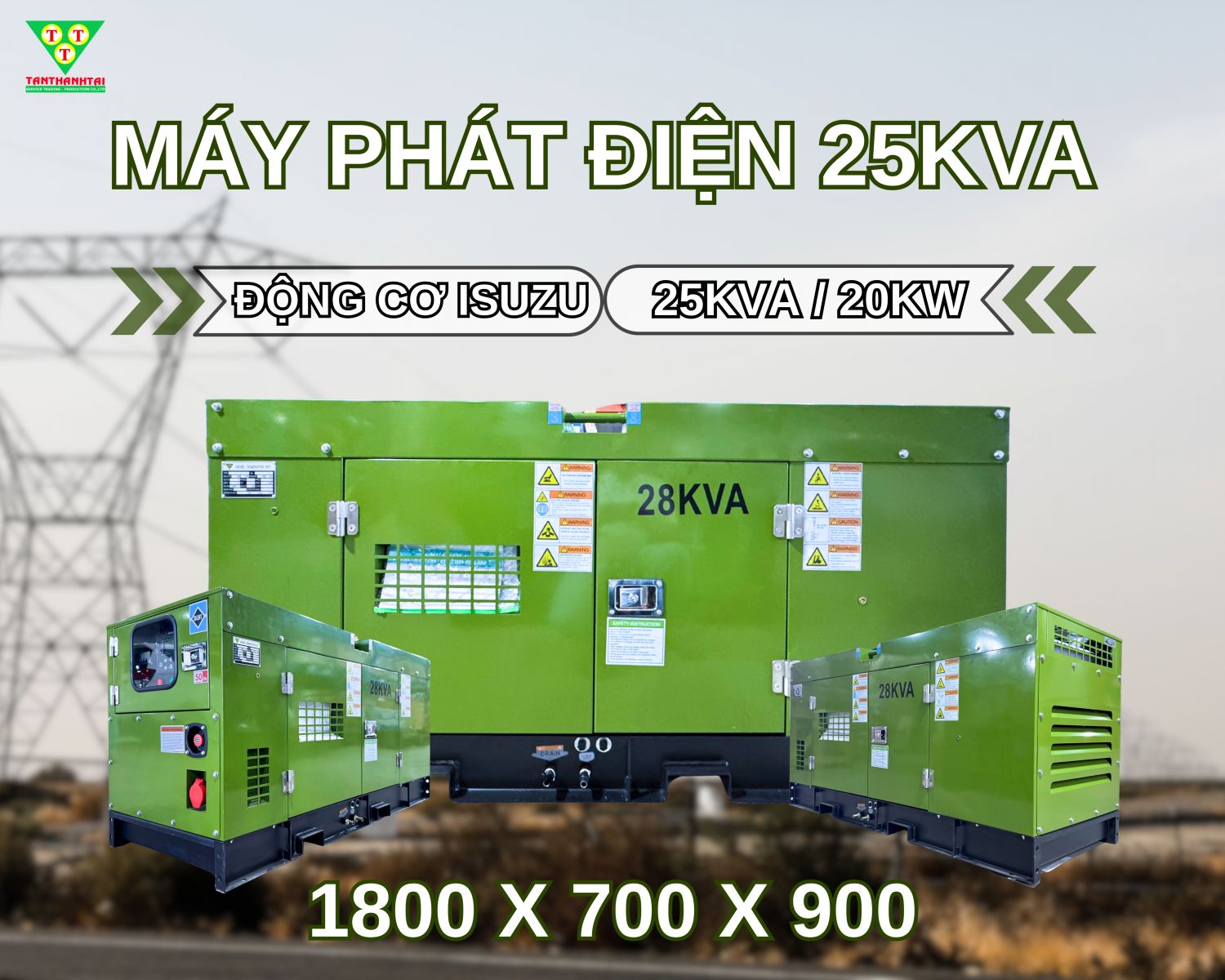 Công suất dự phòng của máy phát điện công nghiệp là gì?