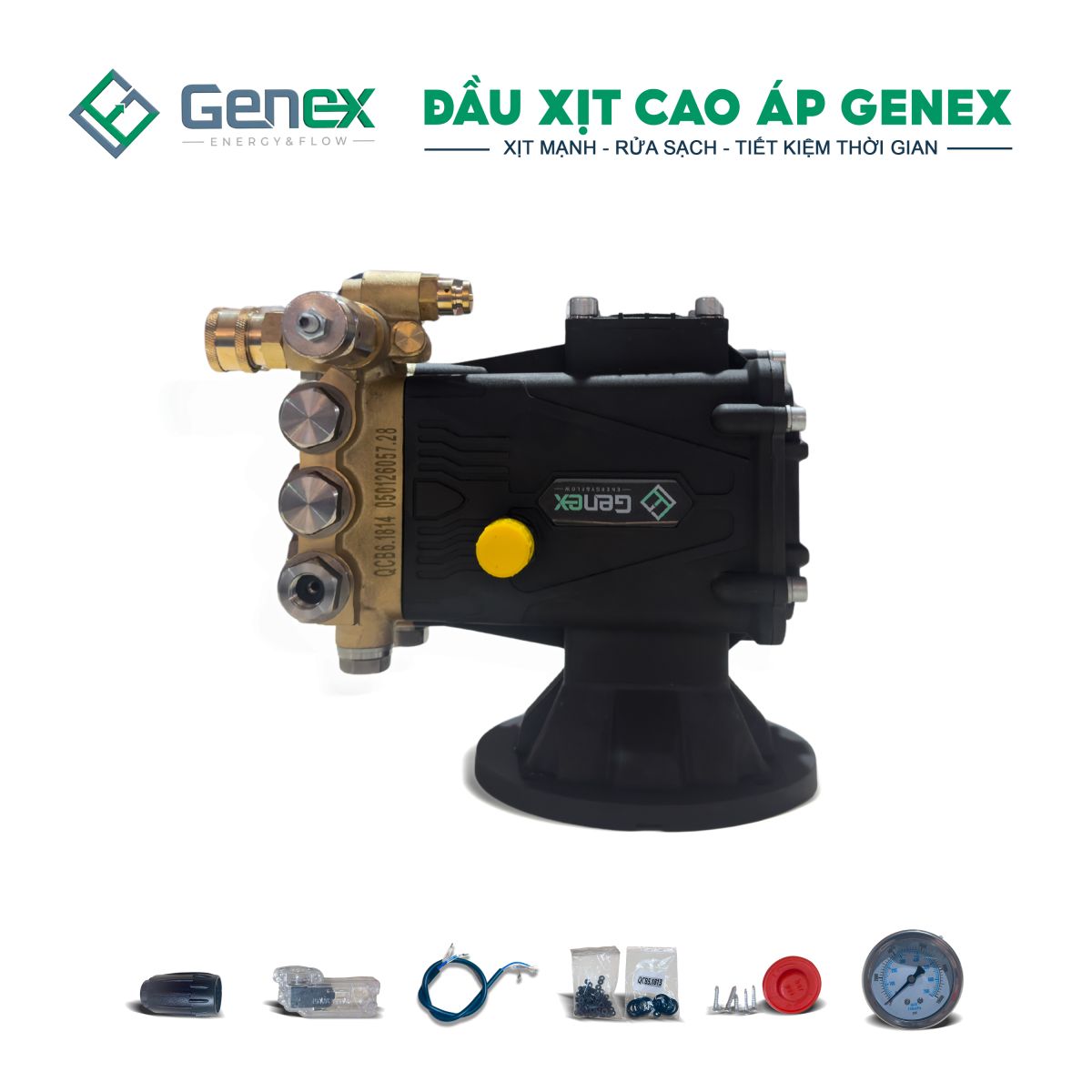 ĐẦU XỊT CAO ÁP GENEX - XỊT MẠNH, RỬA SẠCH, TIẾT KIỆM THỜI GIAN