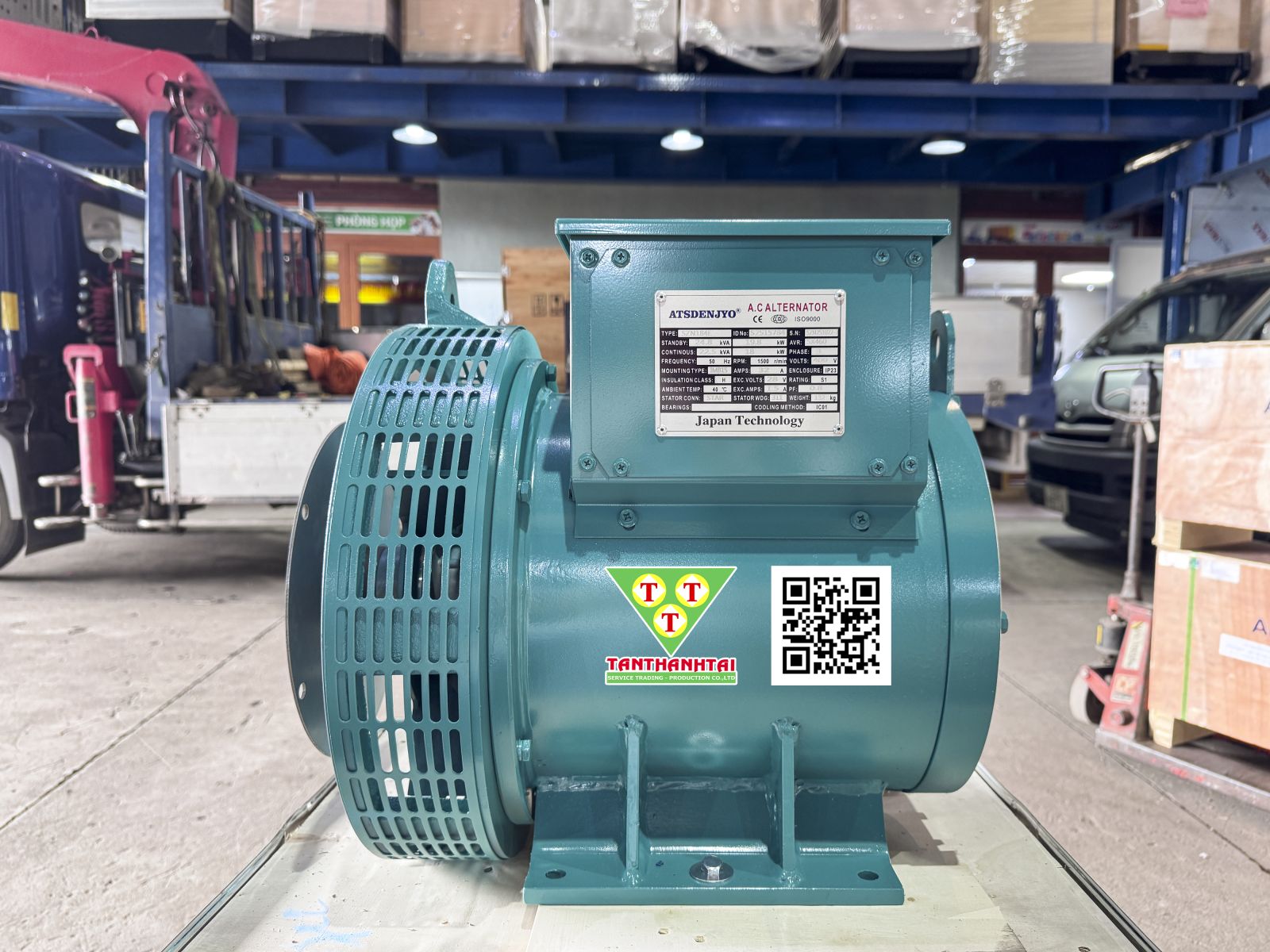 Đầu phát điện 22.5kVA - 3 pha 1 bạc đạn