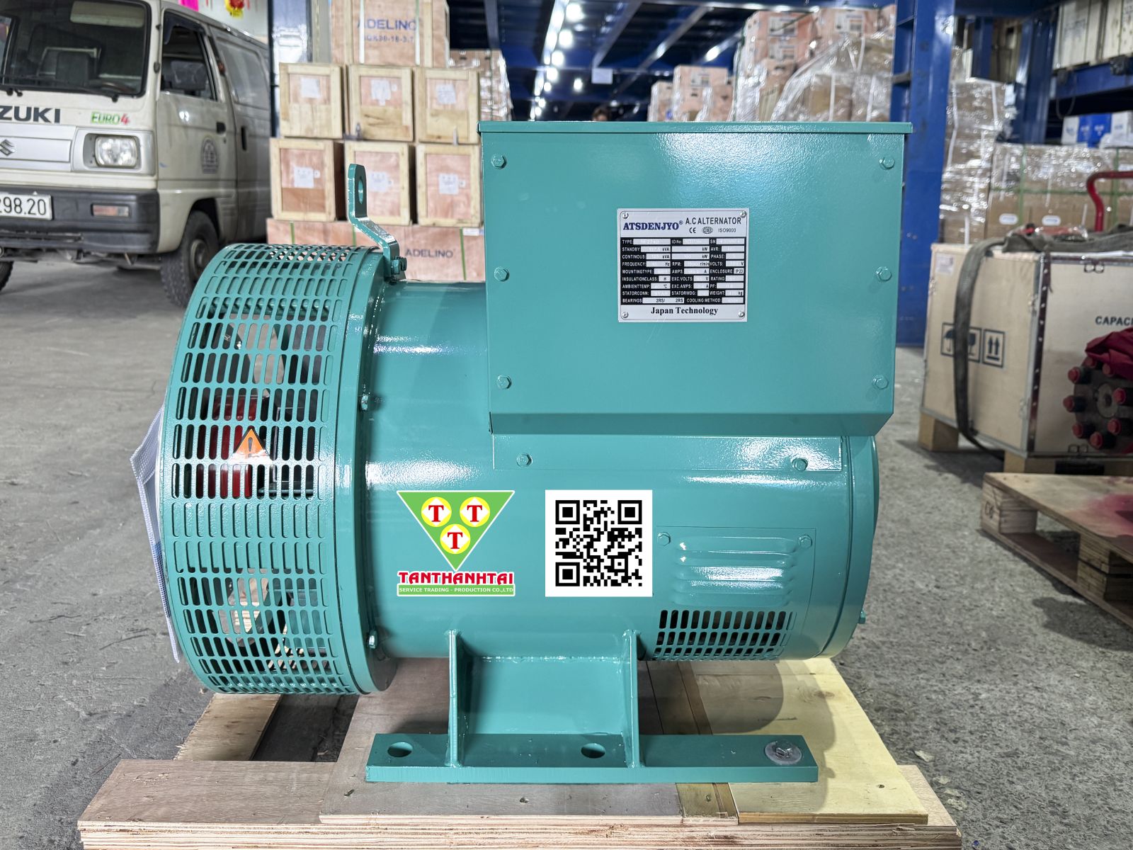 Đầu phát điện 125kVA - 3 pha 1 bạc đạn