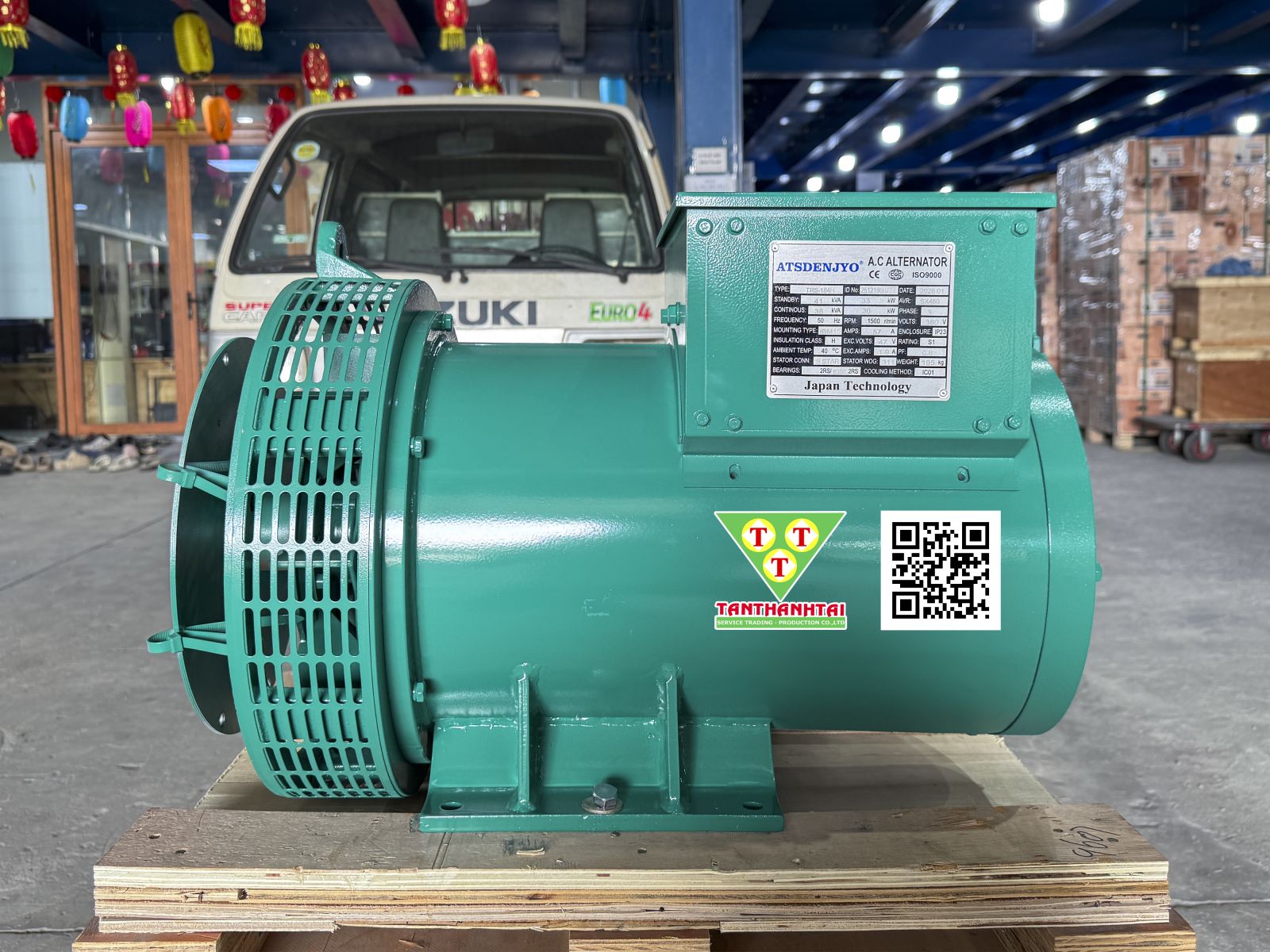Đầu phát điện 38kVA - 3 pha 1 bạc đạn
