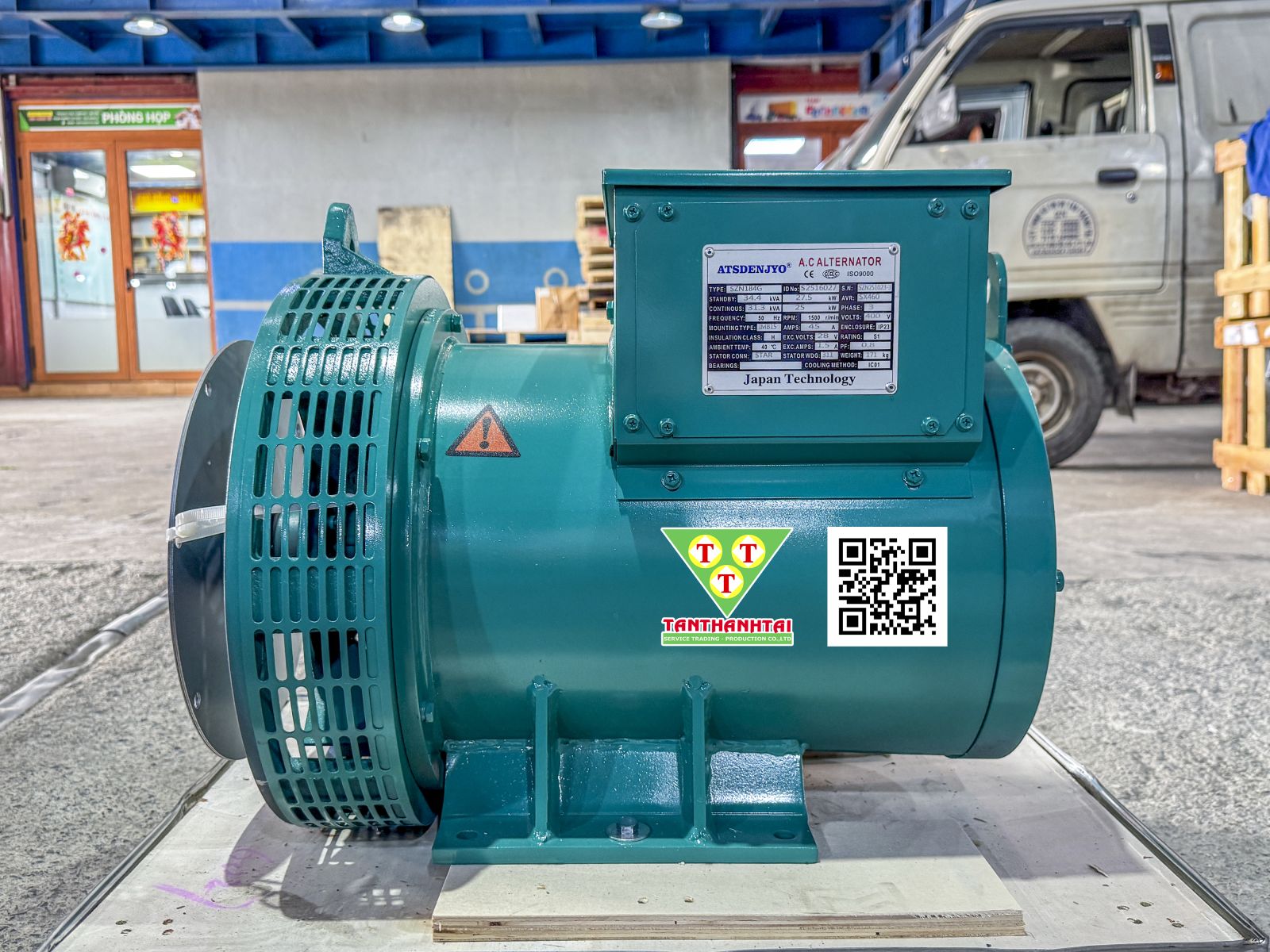 Đầu phát điện 31.3kVA - 3 pha 1 bạc đạn