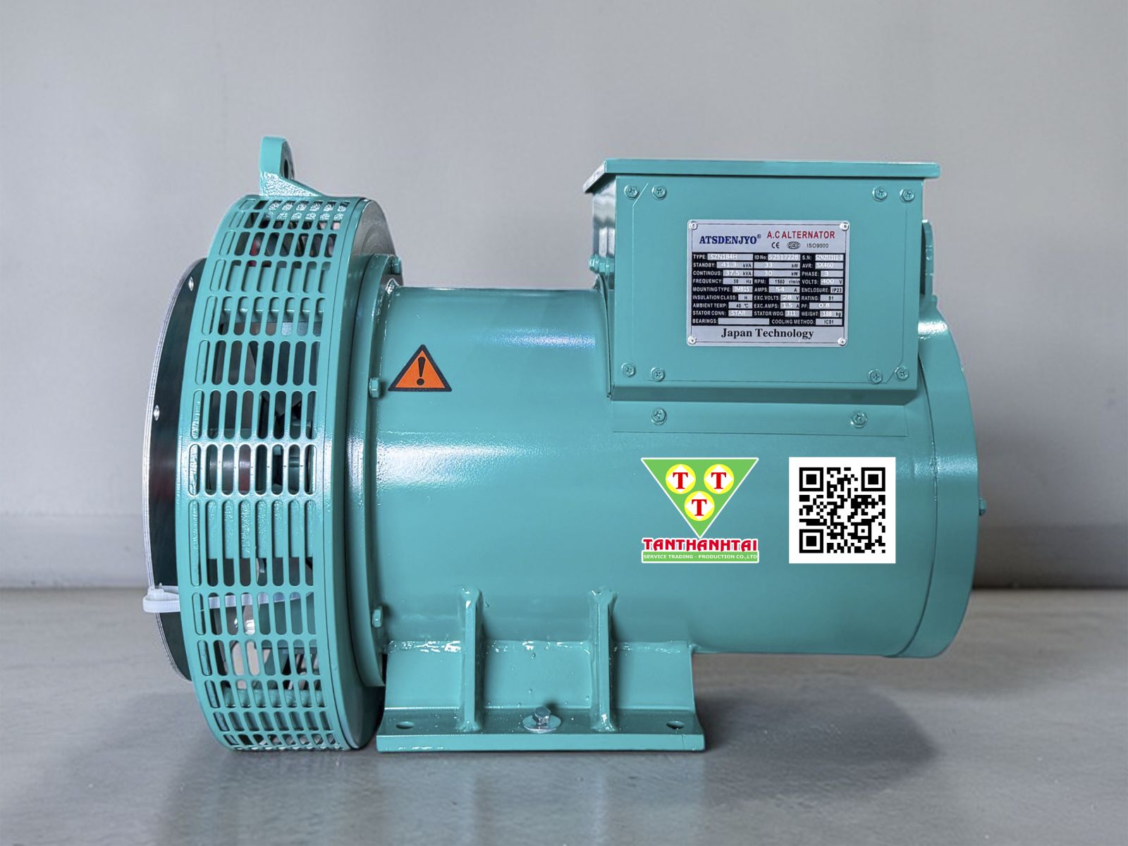 Đầu phát điện 37.5kVA - 3 pha 1 bạc đạn