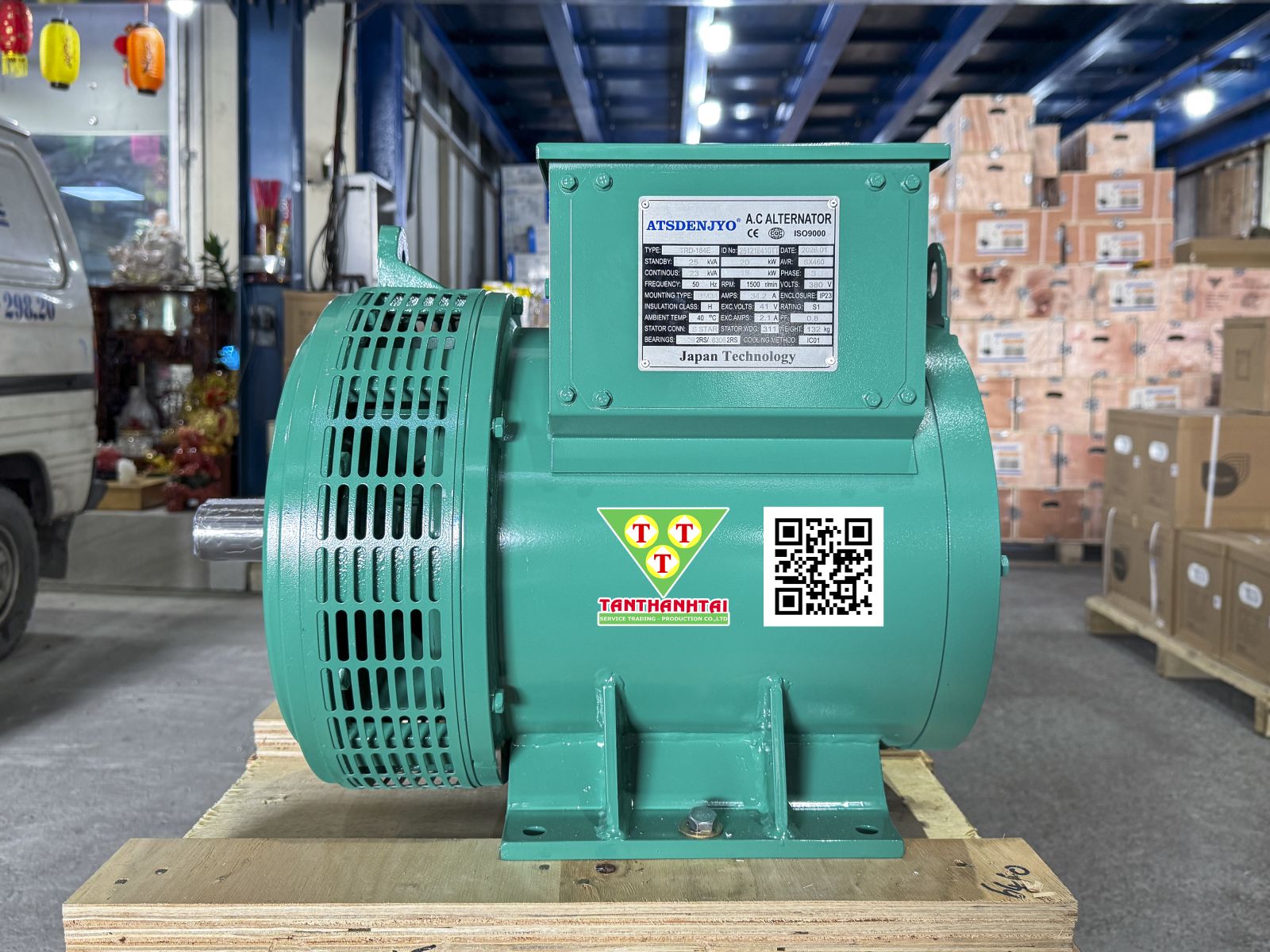 Đầu phát điện 23kVA - 3 pha 2 bạc đạn