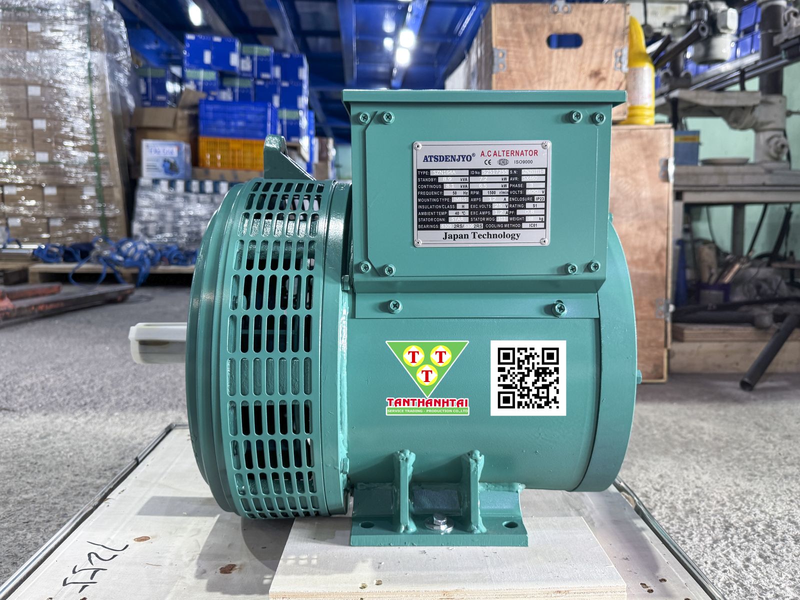 Đầu phát điện 8.1kVA - 3 pha 2 bạc đạn