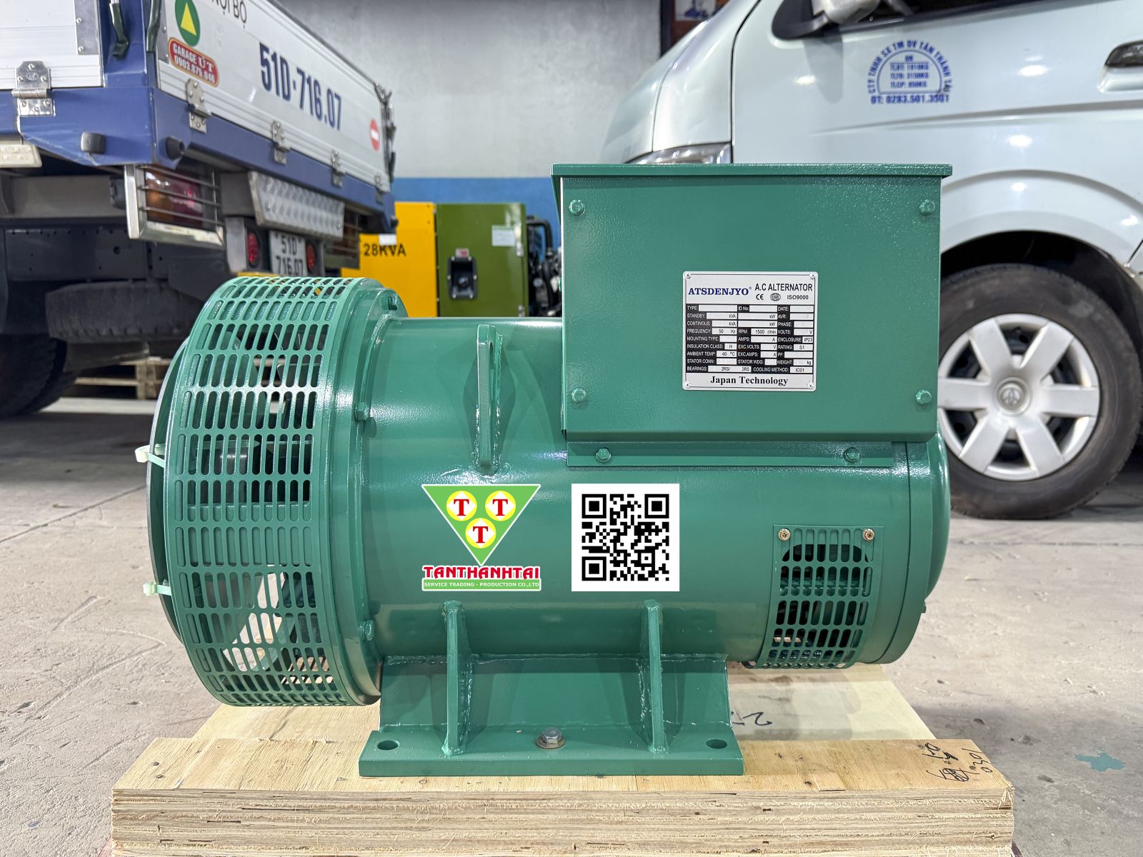 Đầu phát điện 63kVA - 3 pha 1 bạc đạn
