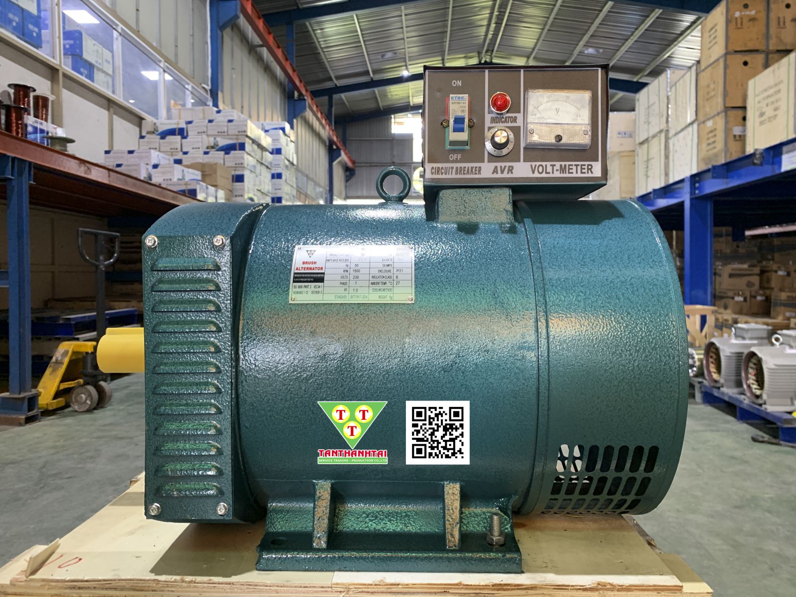 Đầu phát điện ST 10kw - 1 pha 2 bạc đạn - New