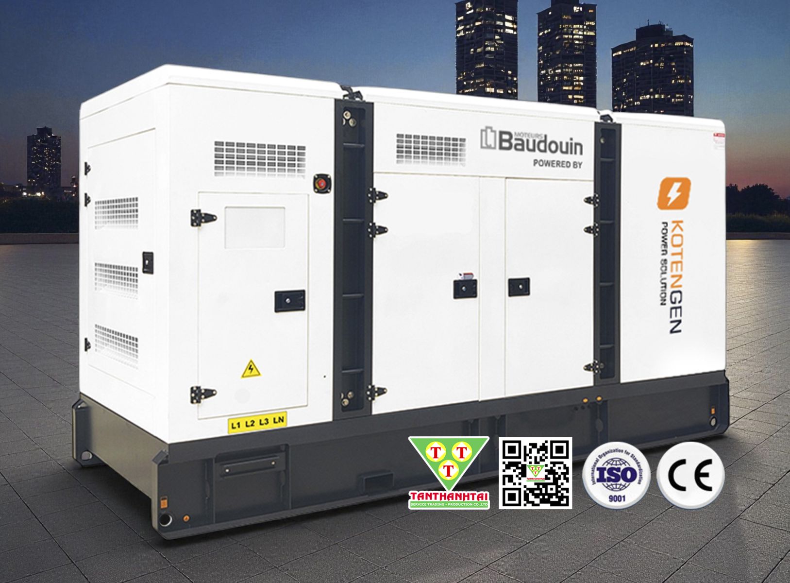 Máy phát điện sử dụng động cơ BAUDOUIN - Nhập khẩu mới 100%