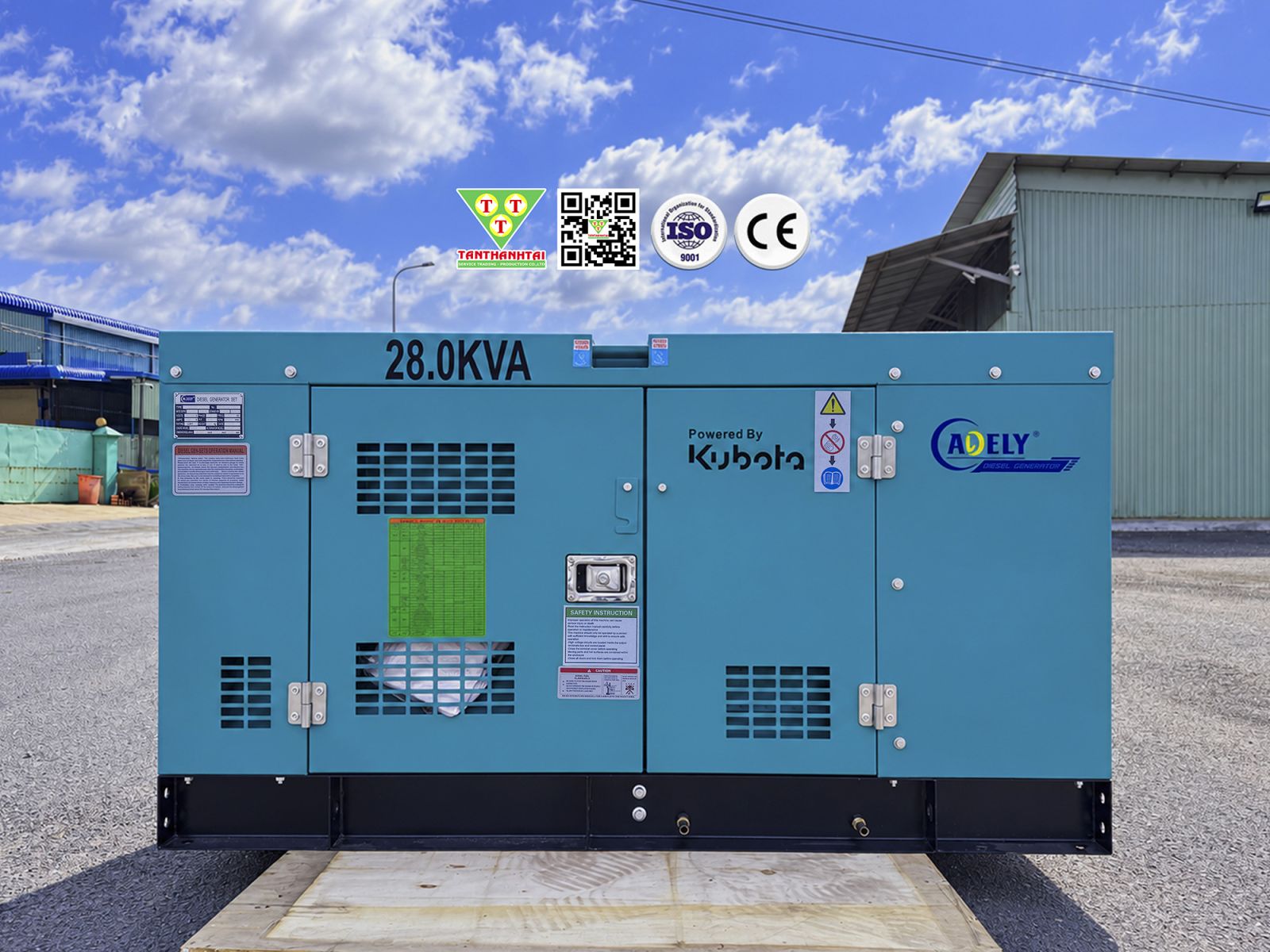 Máy phát điện 25kVA sử dụng động cơ KUBOTA - Nhập khẩu mới 100% (New 2)