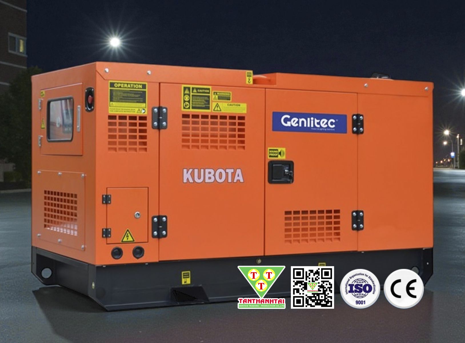 Máy phát điện sử dụng động cơ KUBOTA - Nhập khẩu mới 100%